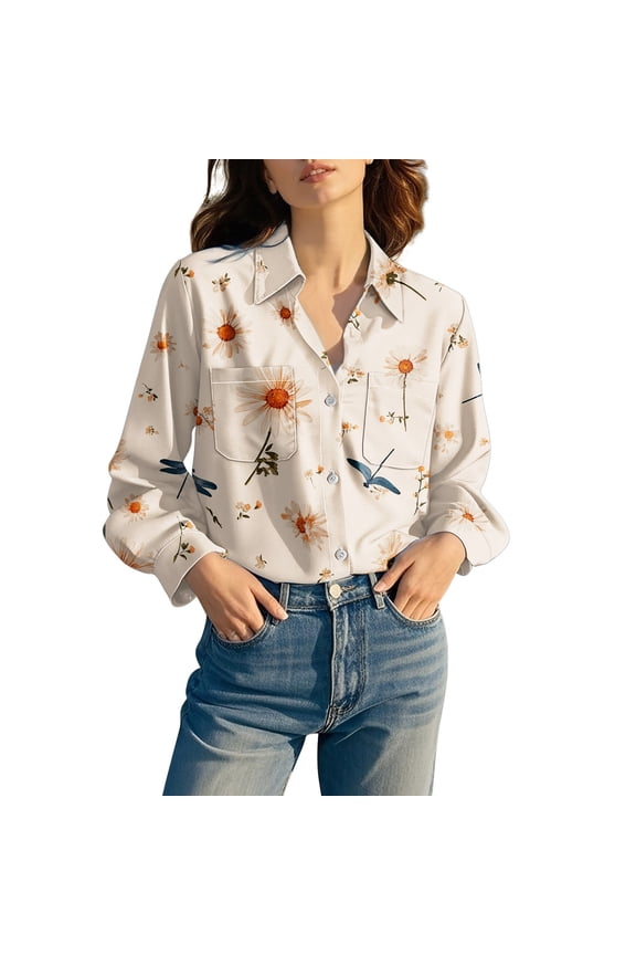 Winter Clothing For Women Open Front Knit Cardigan Fall Cute Print Long Sleeve Loose Polyester Spandex Casual Orange S-3Xl