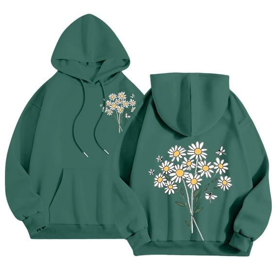 HLKJKLS Winter Clothing For Women Oversized Cute Graphic Hoodie Fleece Lined Sweatshirt With Hood Fall Casual Polyester Black Xs-3Xl