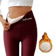 thumbnail image 1 of HLKJKLS Yoga Pants Women High Waisted Fleece Leggings Thermal Tights Warm Winter Stretchy Workout Pants Polyester Red S-Xxl, 1 of 8