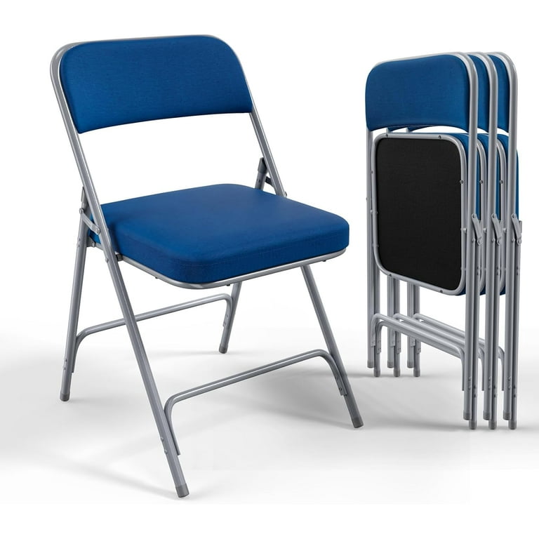 HLL Padded Folding Chairs with Thick Seat Cushion, Portable - Main Image