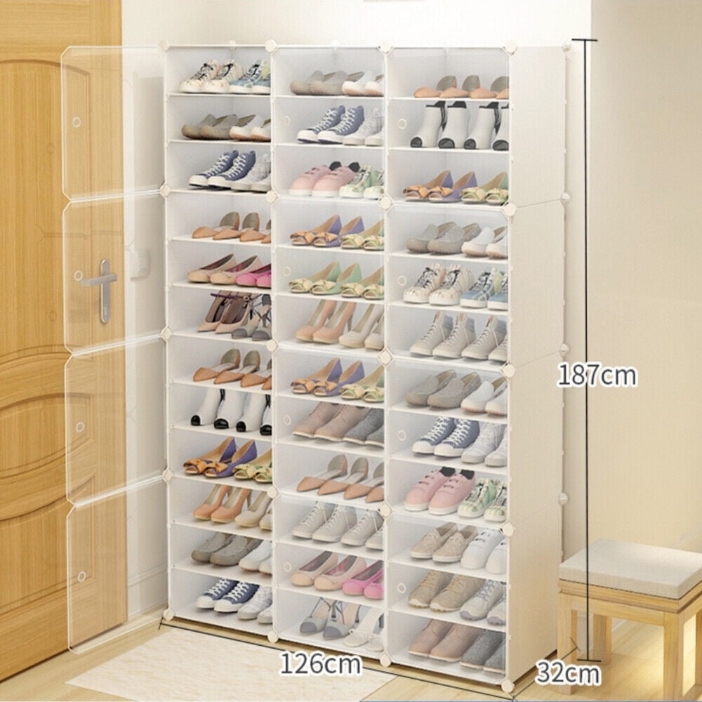 HLL Suitable for 36 pairs of shoes with 12 Stackable Shoe Storage Rack ...