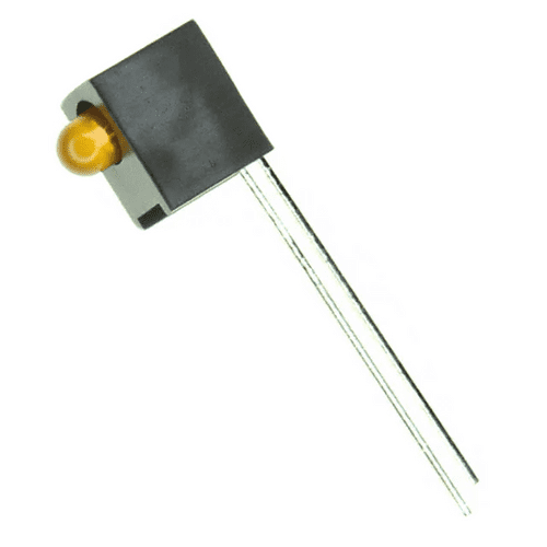 HLMP-1401-D00A1 LED 3mm Diffused Yellow Through Hole Right Angle