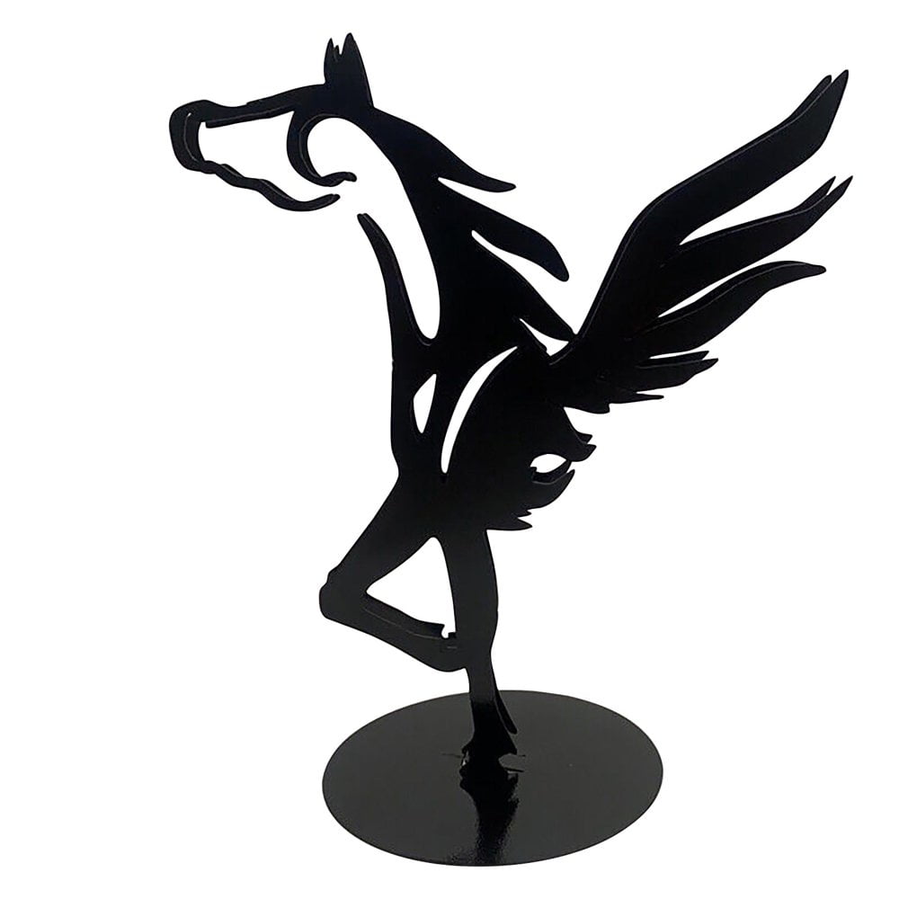 HLONK AOVUWU KissHorse Sculpture Modern Statue Rustic Metal Art Men