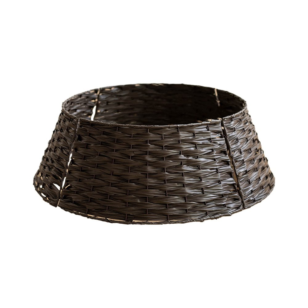 HLONK Christmas Tree Basket Christmas Tree Collar Wicker for Artificial