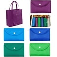 thumbnail image 1 of HLONK Grocery Bags Reusable Foldable for Shopping (set of 5), Foldable Into Pouch, Extra Large & Durable Heavy Duty Shopping Totes, Washable, Long Handles & Eco Friendly Reusable Shopping Bags, 1 of 7