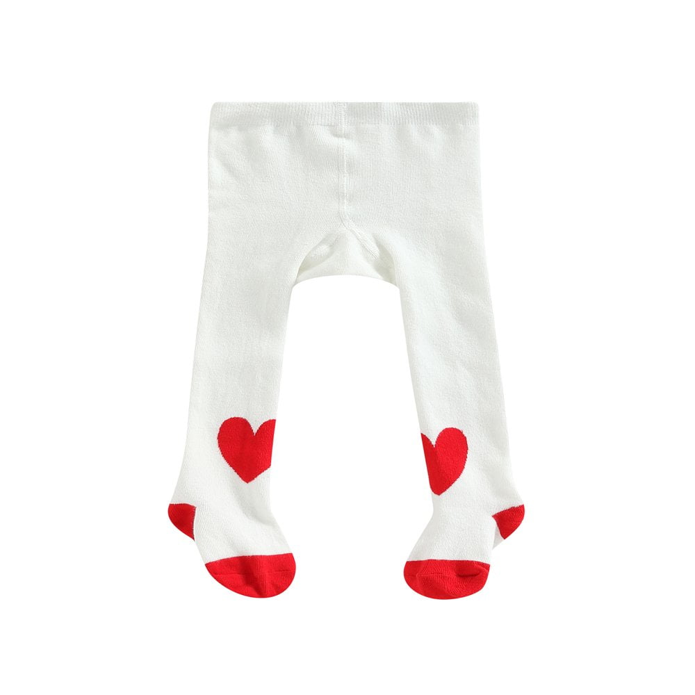 HLONK Infant Baby Girl Valentines Day Outfit Heart Stockings Elastic