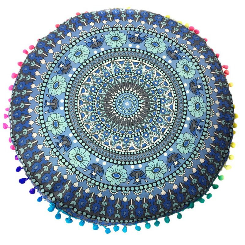 HLONK Large Mandala Floor Pillows Case Bohemian Meditation Pouf Cushion