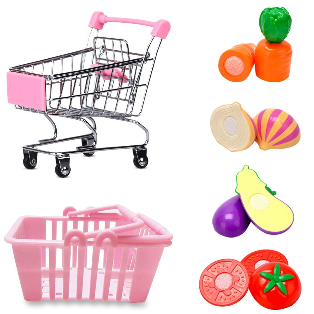 HLONK Mini Shopping CartSupermarket Handcart Mini Storage Toy Shopping