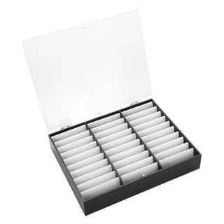 Art and Craft Supply Case, Clear Storage Art Tool Box, Organizer with 2  Trays (9 x 5 x 4.25 in)