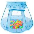 thumbnail image 1 of HLONK Ocean Ball Pool Princess House, Collapsible Star Tent, Play House Toys (1* Blue Children's Tent + 1* Star Light String Warm Light),Do Not Include Toy Balls, 1 of 5