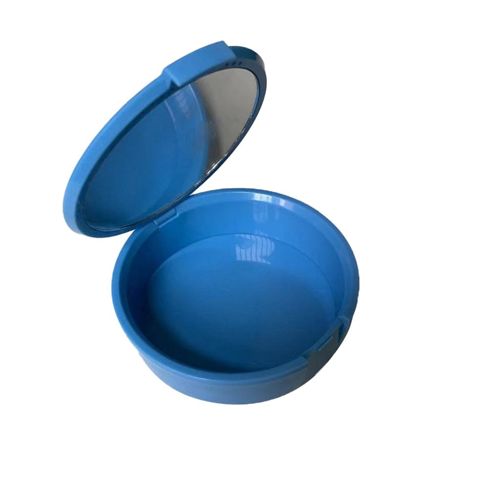 HLONK Orthodontic Retainer Box WearResistant Vent Hole Design with Mirror Dental Mouthguard