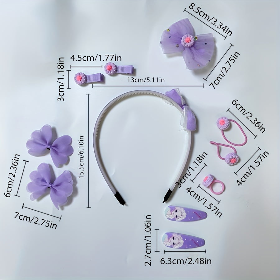 HLONK Princess Hair Accessory Set for Various Occasions 1011 Piece