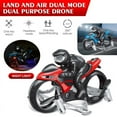 thumbnail image 1 of HLONK RC Cars,Flying Motorcycle RC Drone Land Air Motorcycle Aircraft Remote Control Four-axis Drone 360°Stunt Roll Racing Motorcycle Kids Flying Toys 2.4G RC Drone for Children, Boys Girls, 1 of 6
