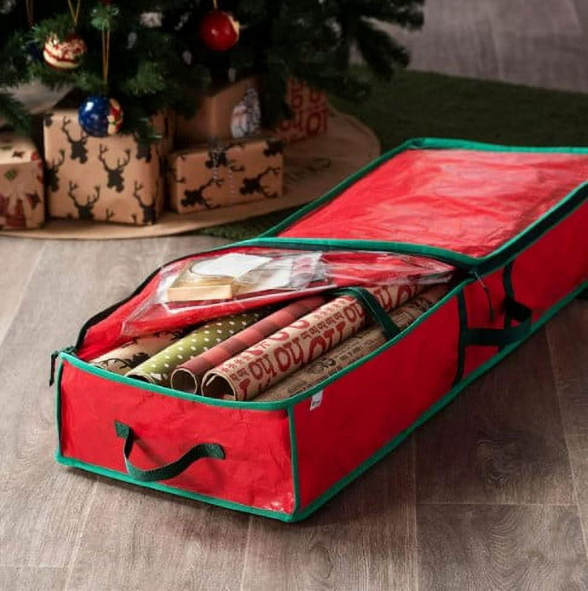 Hearth & Harbor Wrapping Paper Storage Organizer Container - Christmas  Wrapping Paper Rolls Storage, Under-Bed Storage Box for Holiday Storage &  Accessories - Gift Wrap Storage Organizer Box 