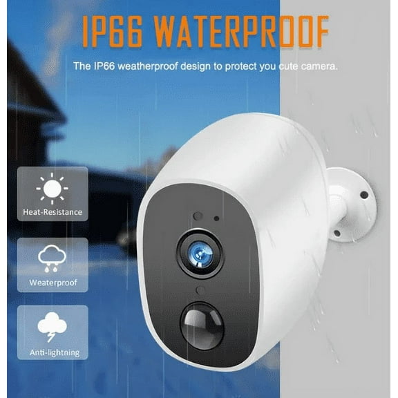 HLONK WiFi Rechargeable Battery Powered Wireless Camera, HLONK 1080P Home Security Camera Outdoor,PIR Alarms,Night Vision,2-Way Audio,Waterproof,Low Power Consumption