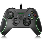 HLONK Wired Controller for Xbox one, USB Wired Game Controllers Gamepad with Dual Vibration and Headset Jack Compatible with Windows and X One/PC Black