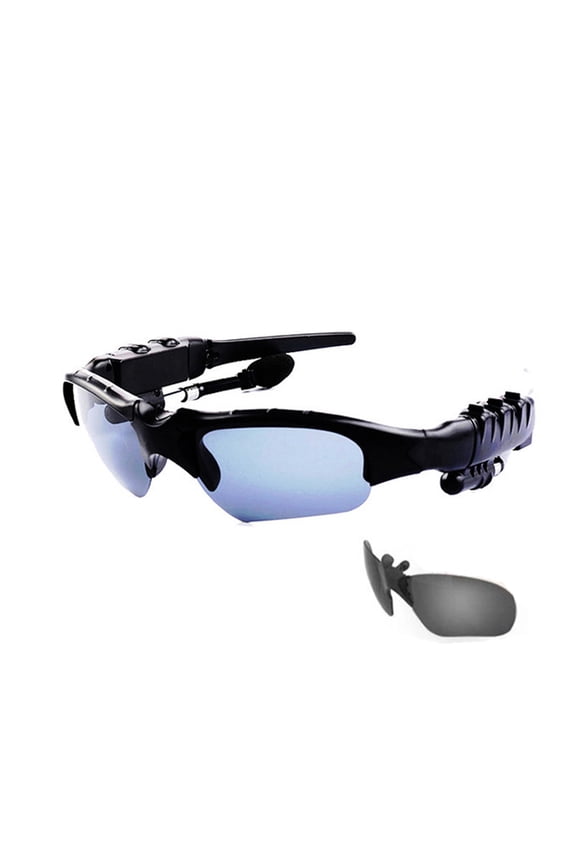 Wireless Bluetooth MP3 Sunglasses Polarized Lenses Music Sunglasses V5.0 Stereo Handfree Headphone for iPhone Samsung Most Smartphone or PC (Two Replaceable Lenses)