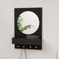 thumbnail image 1 of HLR Modern 16X24 Inch Black Vanity Mirror with Hanging Decorative Metal Framed Bathroom Mirror for Wall Mirrors, 1 of 8