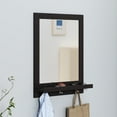 thumbnail image 1 of HLR 24" Wall Mirror with Shelf, Black Vanity Mirror with Hooks, Hanging Wall Mirrors for Bathroom, Bedroom, Living Room, 1 of 7