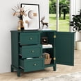 thumbnail image 1 of HLR Modern 32" Accent Cabinet 3 Drawers & Door, Wood Sideboard with Storage for Living Room, Green, 1 of 7