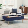 thumbnail image 1 of HLR 47"W Modern Lift Top Coffee Table with 3 Large Storage, Center Table for Living Room, Navy Blue, 1 of 8