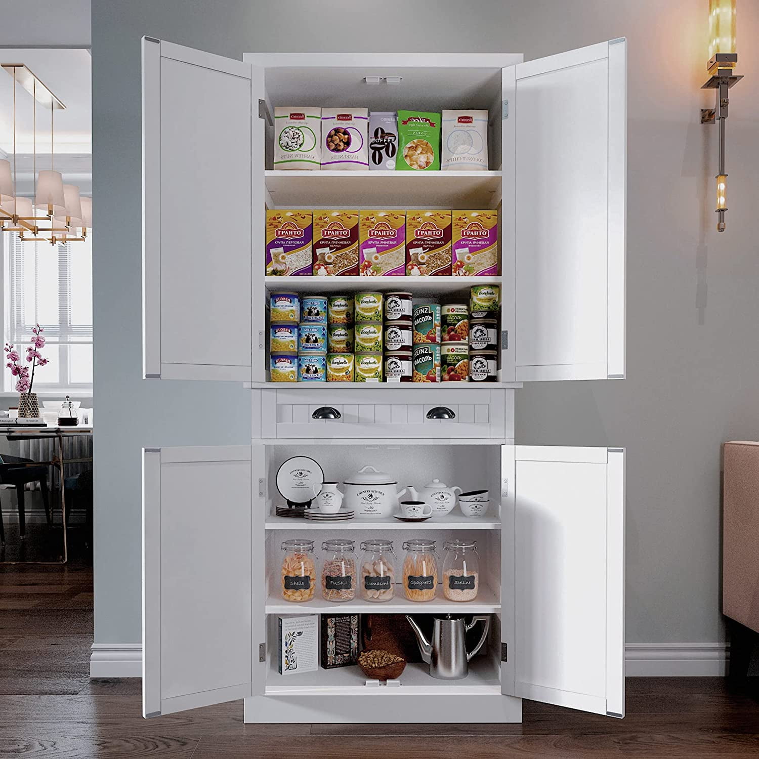  MAXTED Craft Cabinet,Craft Storage Cabinet,Pantry Pantry  Cabinets with Doors and Shelves,Dream Box Craft Storage Cabinet for  Kitchen,Dinning Room,Living Room,Small Place : Home & Kitchen