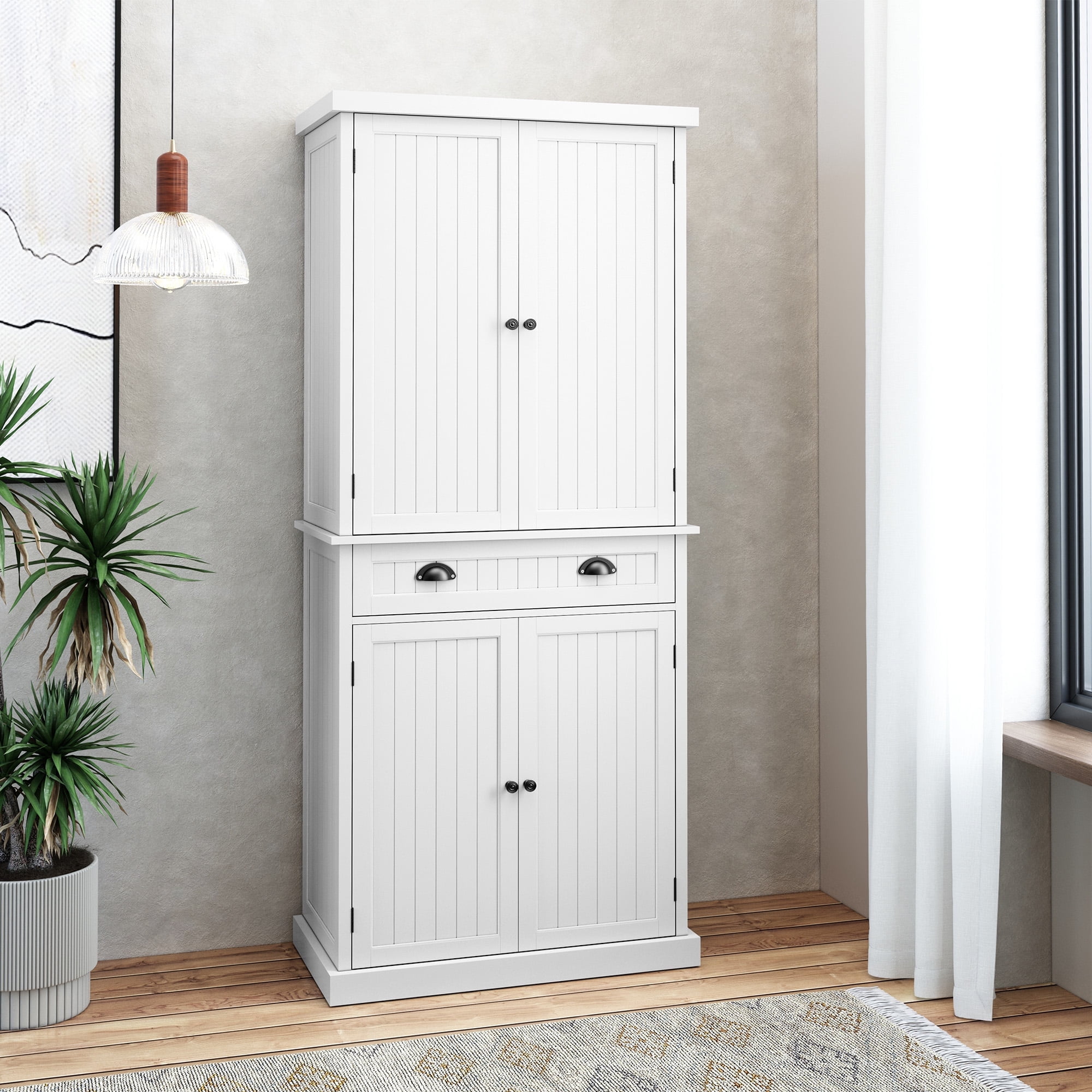 HLR 72 inches Kitchen Pantry Storage Cabinet, Tall Pantry Cabinets with ...