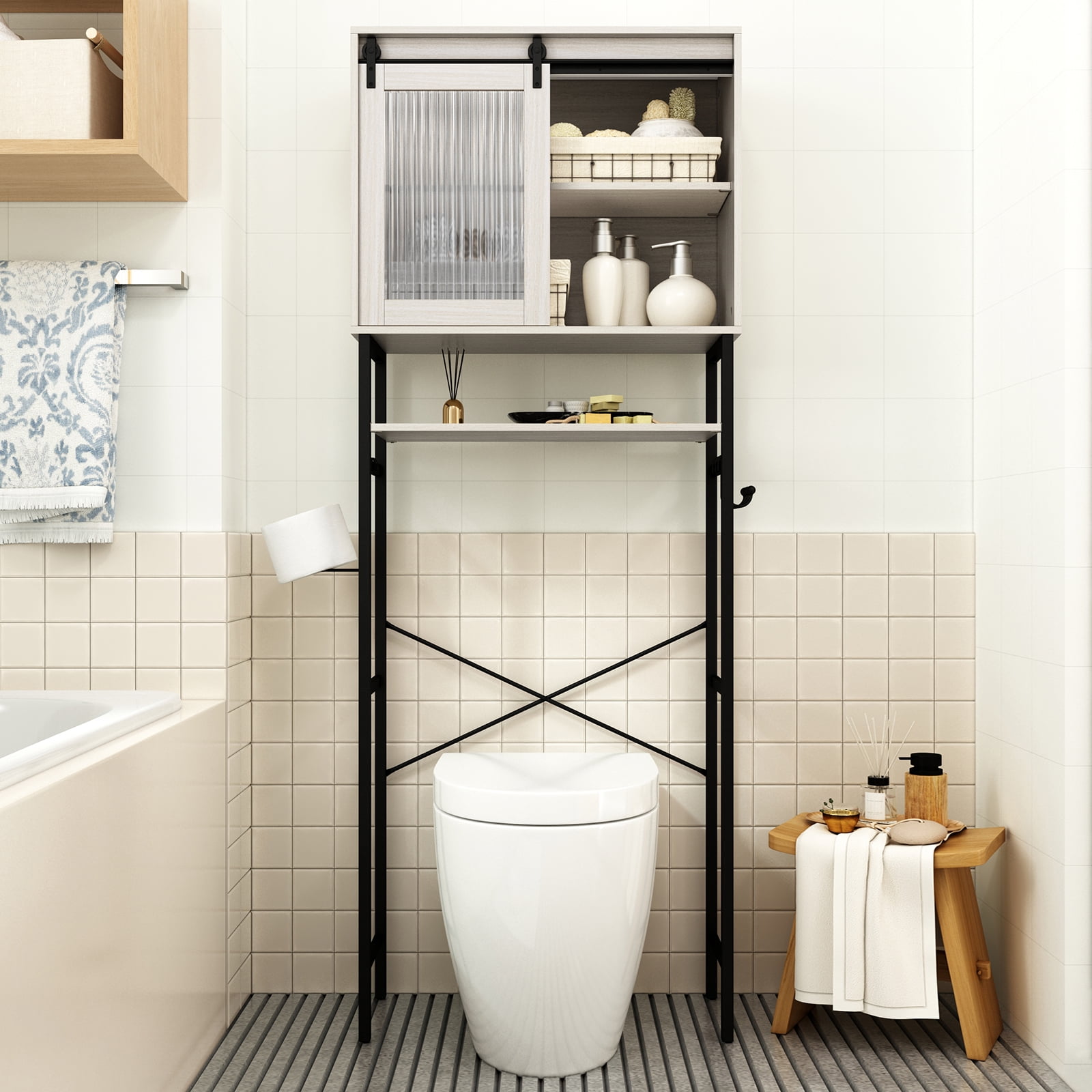 HLR 3-Shelf over the Toilet Storage Cabinet for Bathroom