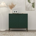 thumbnail image 1 of HLR Credenzas & Sideboards with 2-Doors, 3D Pattern Farmhouse Style Cabinet, 15.75"x 31.8"x 31.8", Green, 1 of 7