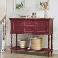 thumbnail image 1 of HLR 42" Farmhouse Modern Console Tables, Entryway Table with Storage Shelf for Living Room, Red, 1 of 9