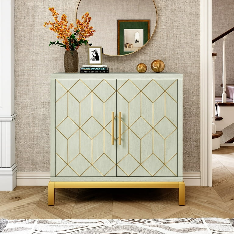 Gold entryway cabinet discount