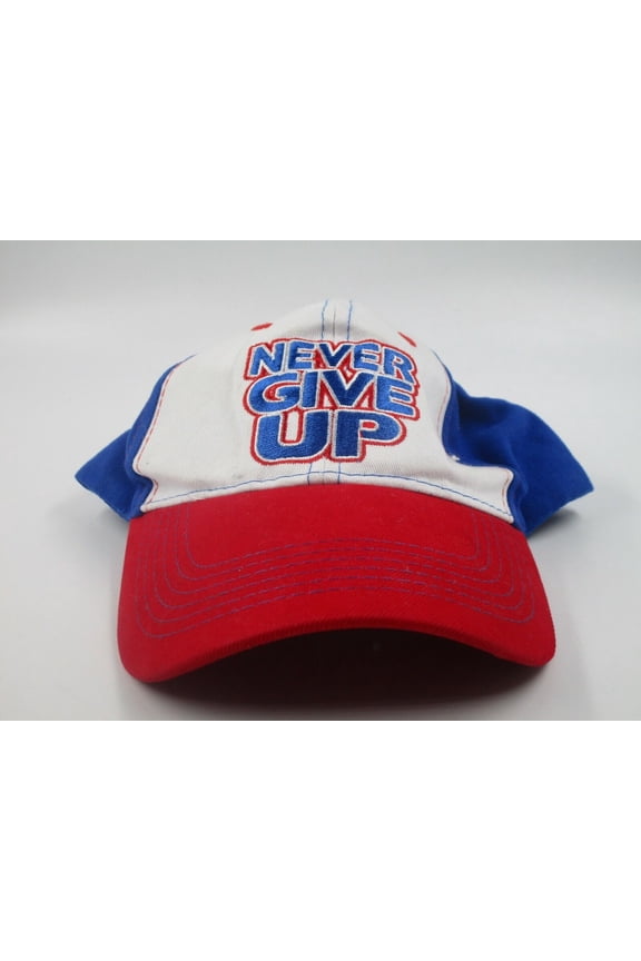 John Cena Never Give Up U Can't See me Snapback Cap- Red/White/Blue One Size