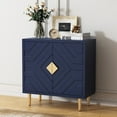 thumbnail image 1 of HLR Modern Accent Storage Cabinet with 2 Doors, Kitchen Buffet Sideboard for Dining Room, Blue, 1 of 8