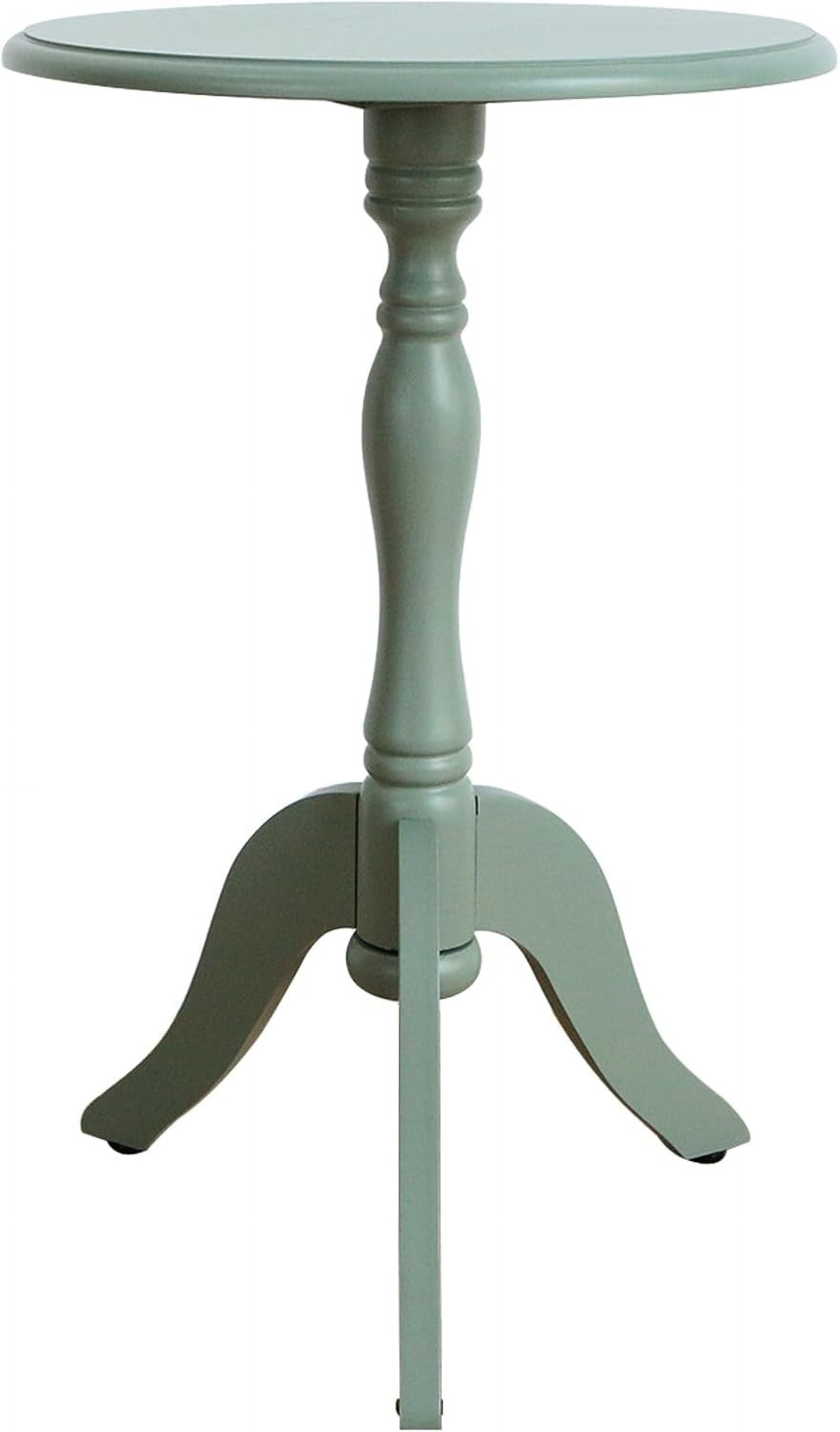 HLR Round Small End Table, Wooden Pedestal Side Coffee Tables, Vintage ...