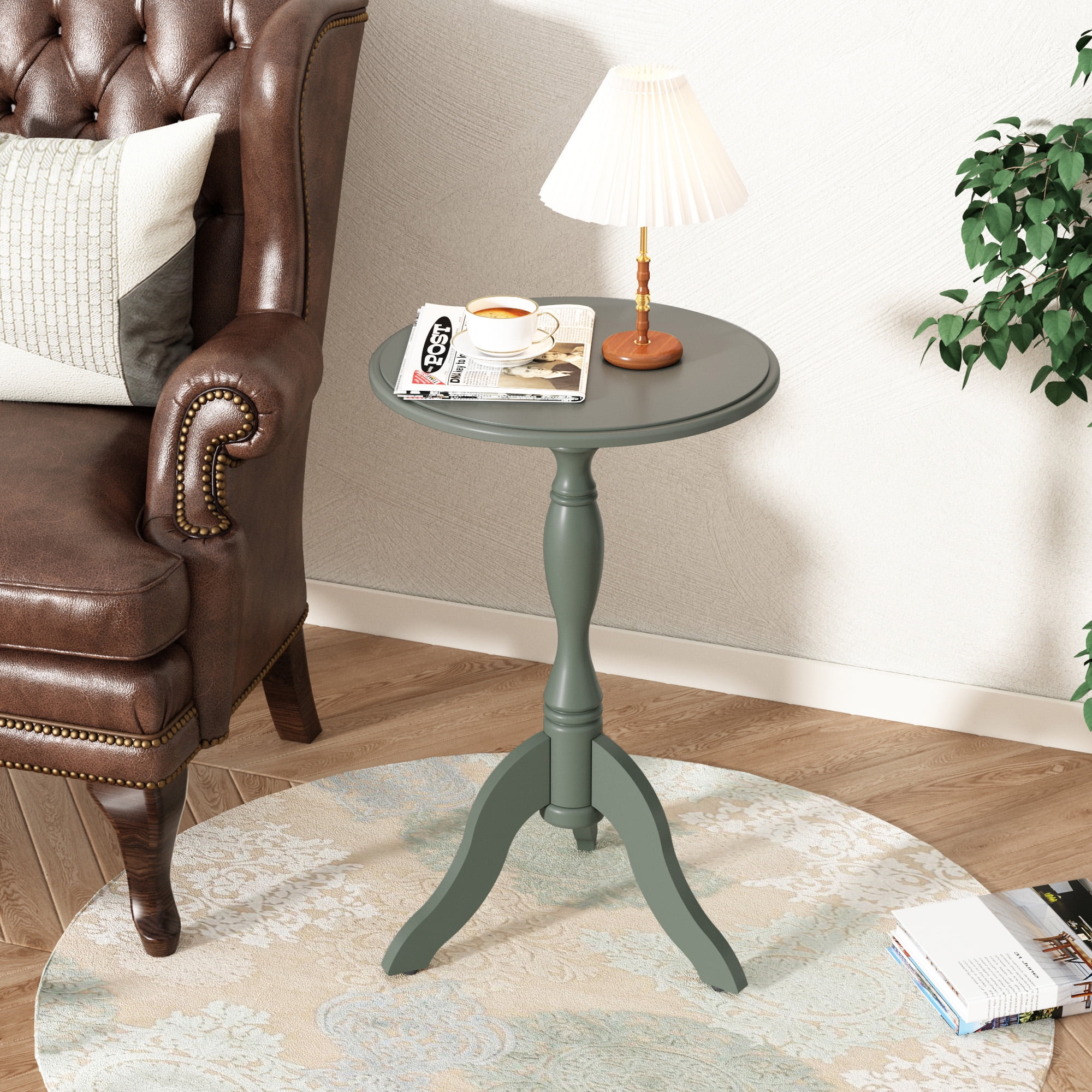Small pedestal accent table discount