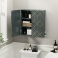 thumbnail image 1 of HLR Wall-Mounted Bathroom Storage Cabinet, Wall-Mounted with Double Door,Adjustable Shelves,Gary, 1 of 7