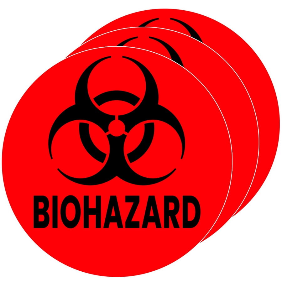 HLS Commercial HLSKERHAZ3 Hazard Sticker Set, Size 4x4 (3 pcs ...