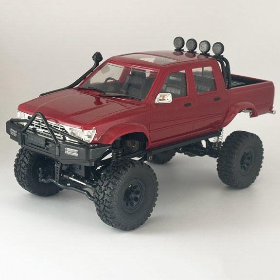 HLSFWDRIVE RC Rock Crawler 4x4 RC Truck 1/16 Scale RC Crawler WPL C64-1 Remote Control Truck Off Road RTR All Terrain 260 Motor 2.4GHz Fully Proportional Upgraded Chassis Hobby Vehicle for Adult Y101