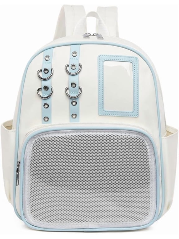 Kawaii PU Ita Bag with Pin Display Y2K Women Badge Display Backpack, Suitable for Anime Exhibitions