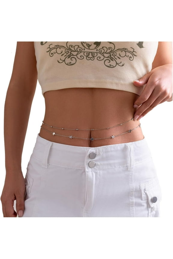 Bikini Belly Chain Beach Body Jewerly Sexy Summer Beads Sequin Belly Chain for Women Body Chain