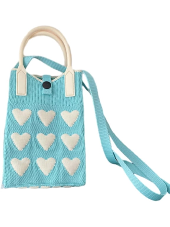 Crochet CrossBody Purse Mini Tote Bag Women Knit Hobo Bags Shoulder Bag Cute Satchels Handbag Summer Beach Travel Bag