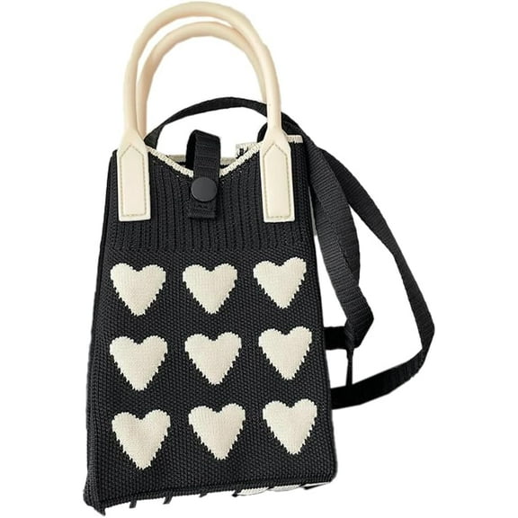 HLSOHJP Crochet CrossBody Purse Mini Tote Bag Women Knit Hobo Bags Shoulder Bag Cute Satchels Handbag Summer Beach Travel Bag