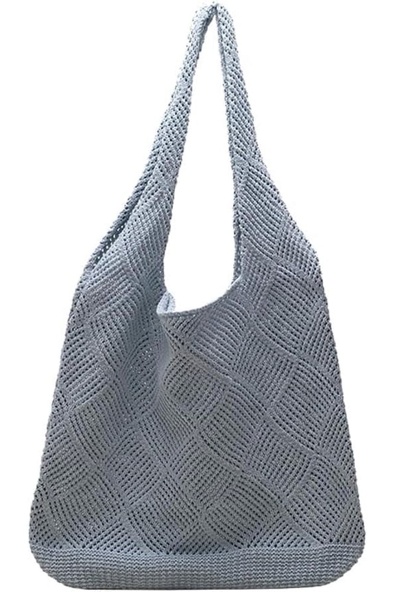 Crochet Tote Bag Women Knit Shoulder Bag CrossBody Purse Cute Satchels Hobo Bags Tote Handbag Travel Summer Beach Bag