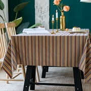 HLSOHJP Exotic Bohemian Style Tablecloth With Colorful Stripes, Paired With Vintage Homestay Restaurant Decor Tablecloth For Hotels