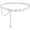 thumbnail image 1 of HLSOHJP Gold Silver Waist Chain Belt for Dress Women Flowers Waist Chain Belly Belt Body Chain Jewelry, 1 of 6