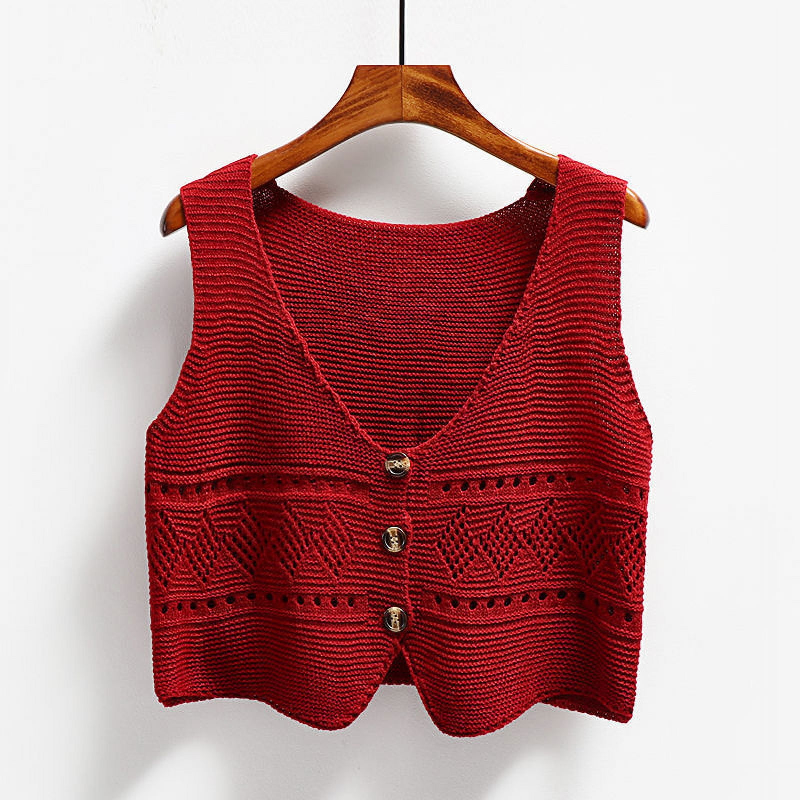 HLSOHJP Korean Fashion Women's Sweater Vest New Spring Autumn