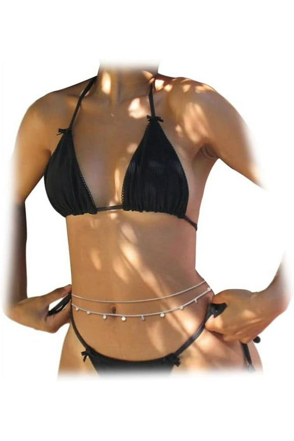 Pearl Waist Chain Layered Beaded Belly Chain for Women Waist Beads Chain Sexy Bikini Body Chain Gold Summer Beach Jewelry Stomach Chain jewelry