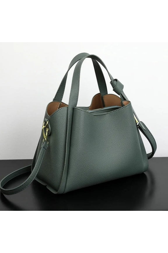 Retro Fashion Simple New Texture Large Capacity Shoulder Bag Women's Handbags Portable Messenger Bucket Bag