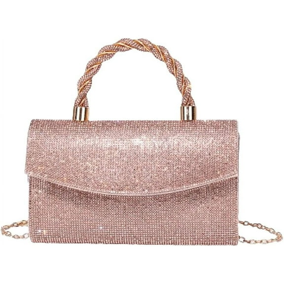 HLSOHJP Rhinestone Evening Bag Clutch Purses Women Cute Shoulder Envelope Evening Bag Ladies Sparkling Party Handbag Wedding