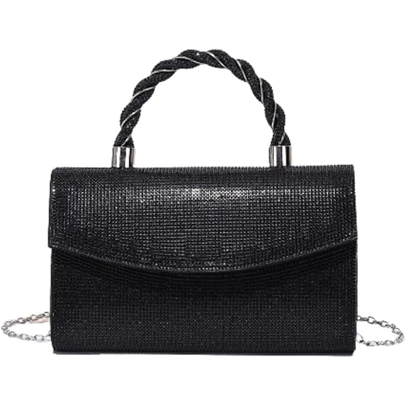 HLSOHJP Rhinestone Evening Bag Clutch Purses Women Cute Shoulder Envelope Evening Bag Ladies Sparkling Party Handbag Wedding